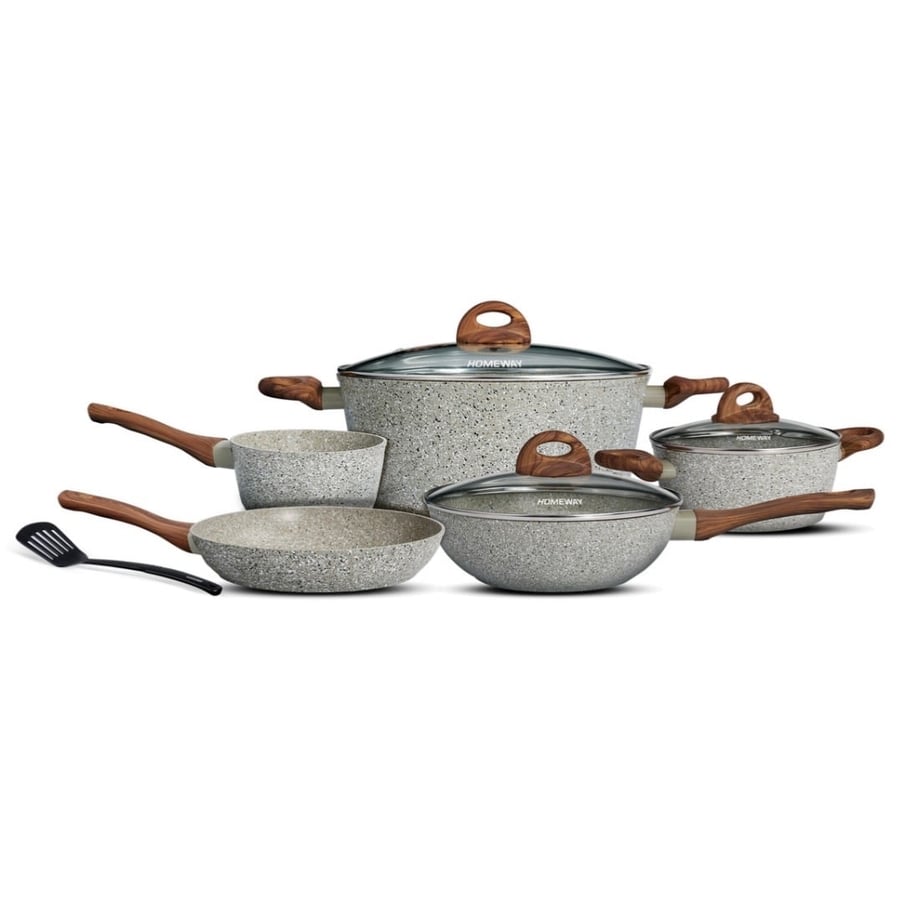 طقم قدور جرانيت 9 قطع HOMEWAY HW3698