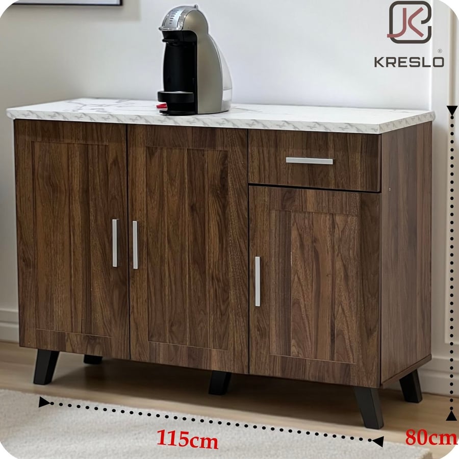 دولاب بني مع أبيض K24-46