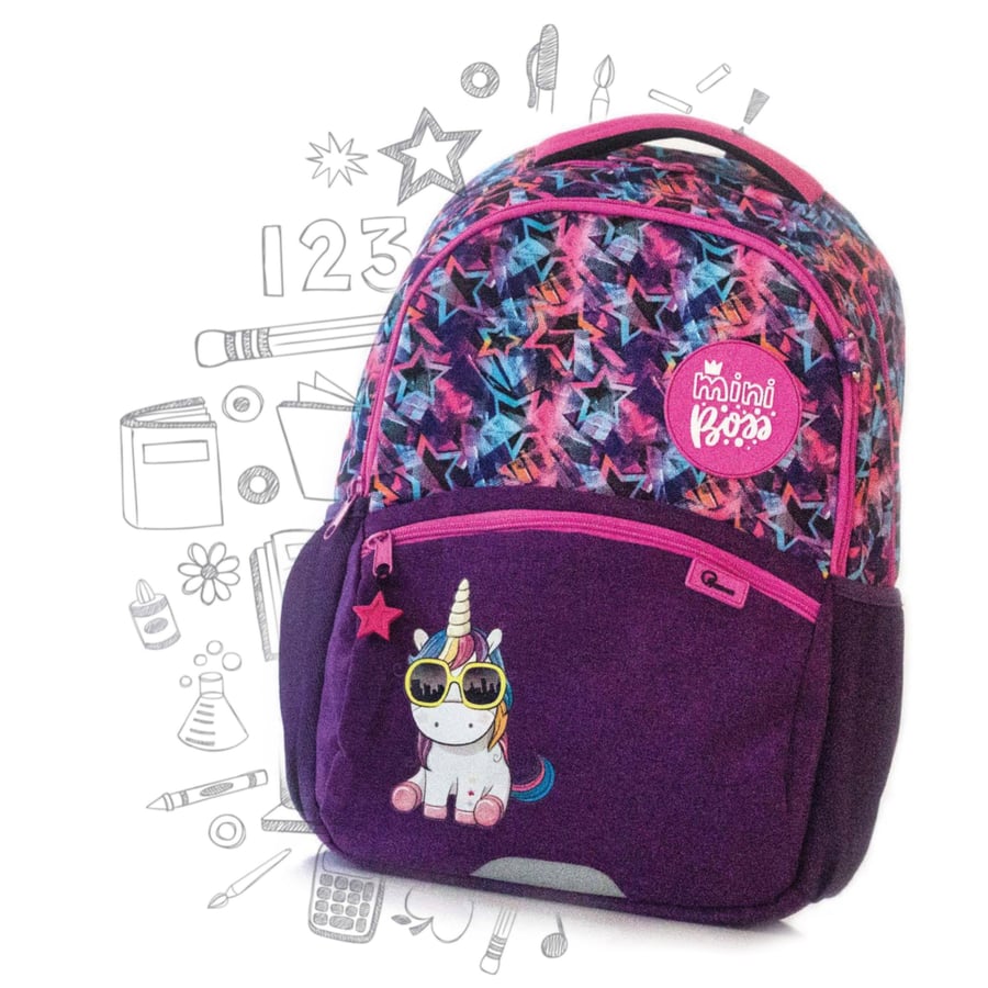 Polyester School Backpack With Pencil Case Size 18 , SYF SMA-81802