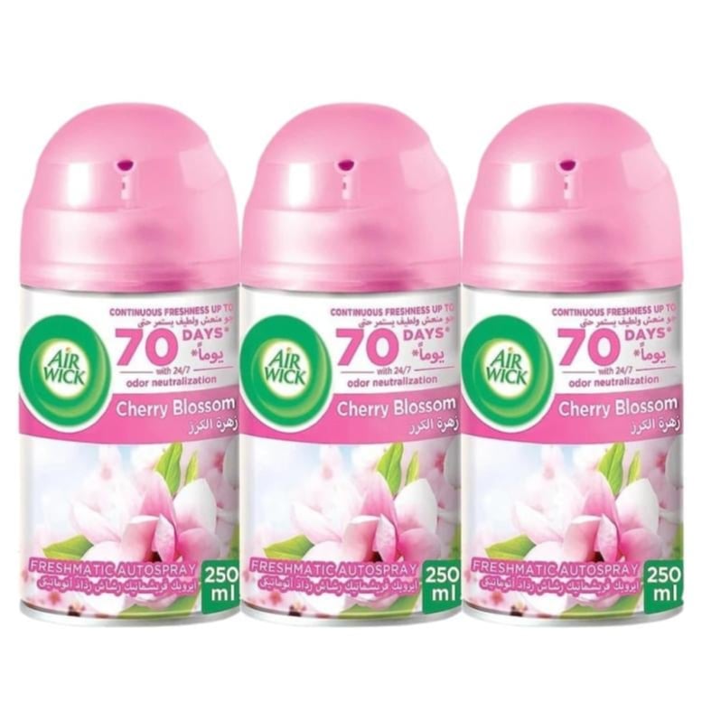 ايرويك فريشماتيك بخاخ معطر جو برائحة زهرة الكرز 3*250 مل AIR WICK