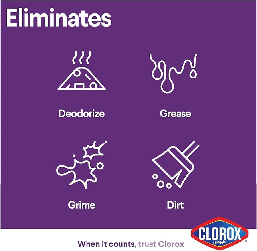 كلوروكس منظف ومطهر متعدد الاستخدامات باللافندر 3 لتر CLOROX