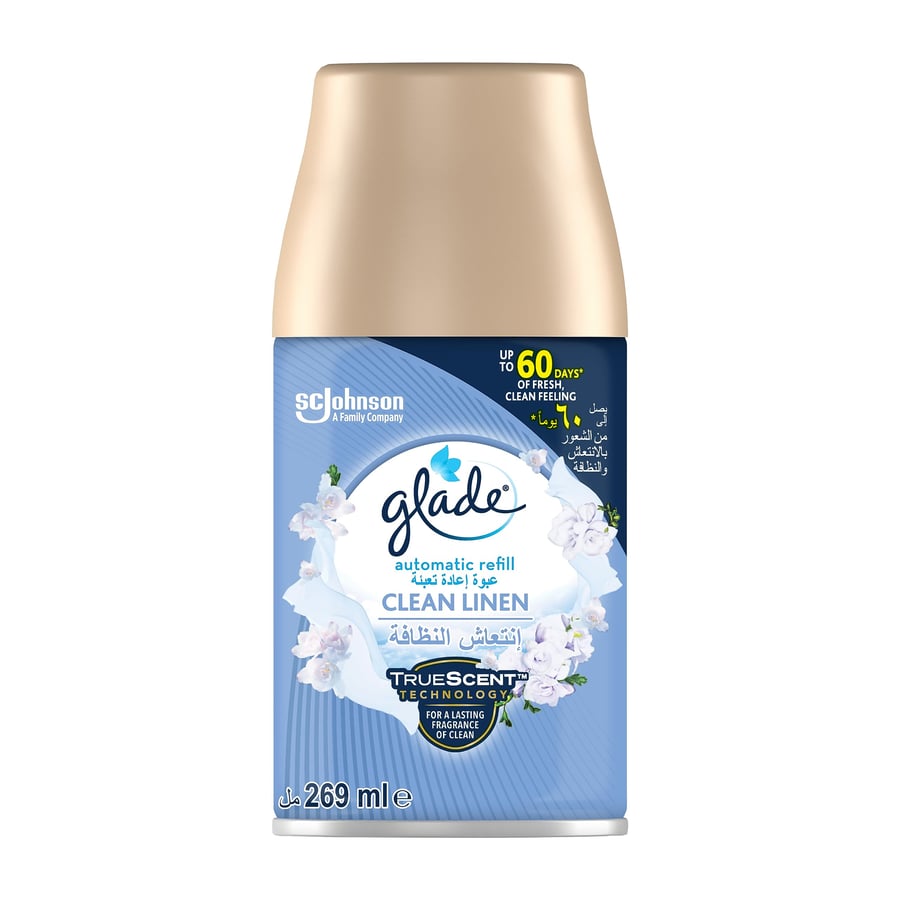 عبوة إعادة تعبئة لجهاز البخاخ برائحة انتعاش النظافة 269 مل glade