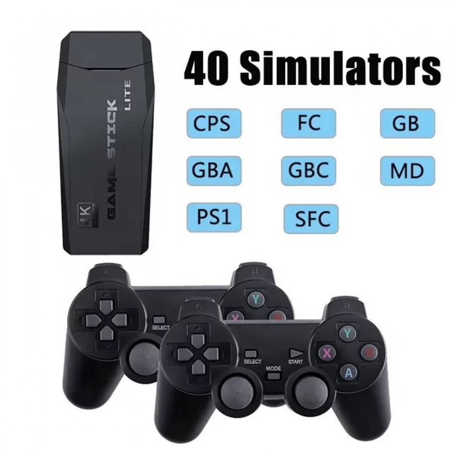 جهاز تشغيل ألعاب فيديو رقمية 4K مدمج مع وحدات تحكم لاسلكية 10200 لعبة 9 محاكيات 64 جيجا