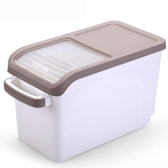Rice storage box on wheels 15 kg with cup scoop