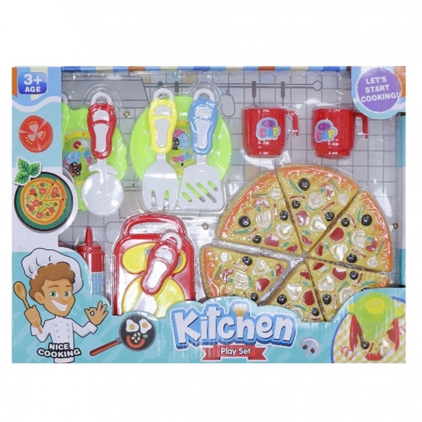 لعبة المطبخ تحضير البيتزا 18 قطعة Kitchen