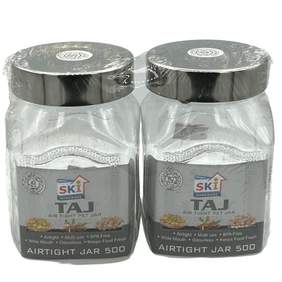 Jar with steel lid 500 ml 2 pieces ALSAHAH SKI121408