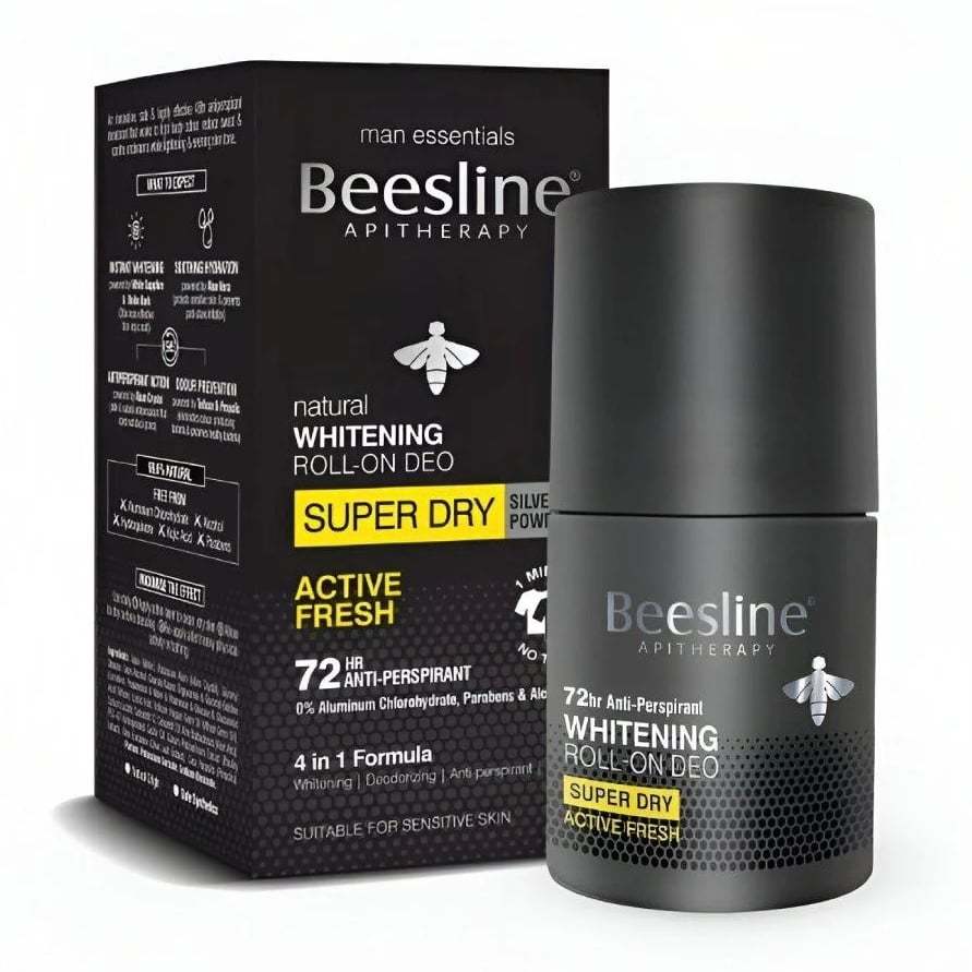 بيزلين مزيل عرق رول أون مزيل الرائحة الطبيعي لتفتيح البشرة جفاف تام نشاط وانتعاش 50 مل Beesline