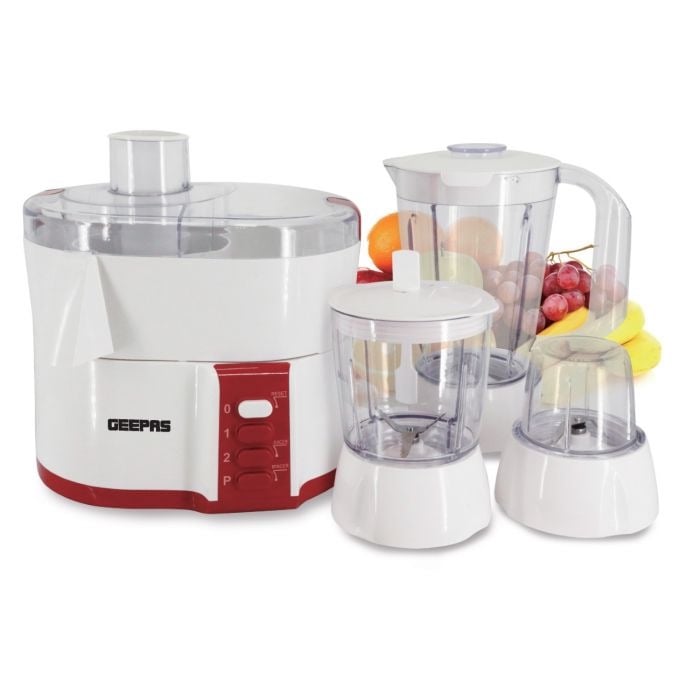 4 in 1 Food Processor, 600 Watts GEEPAS GSB9890