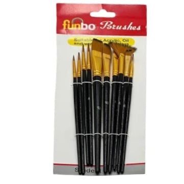 طقم فرش رسم 10 قطع أسود funbo FO-BR-FFR-AST-01