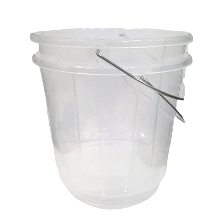 White transparent pail size 6 liters