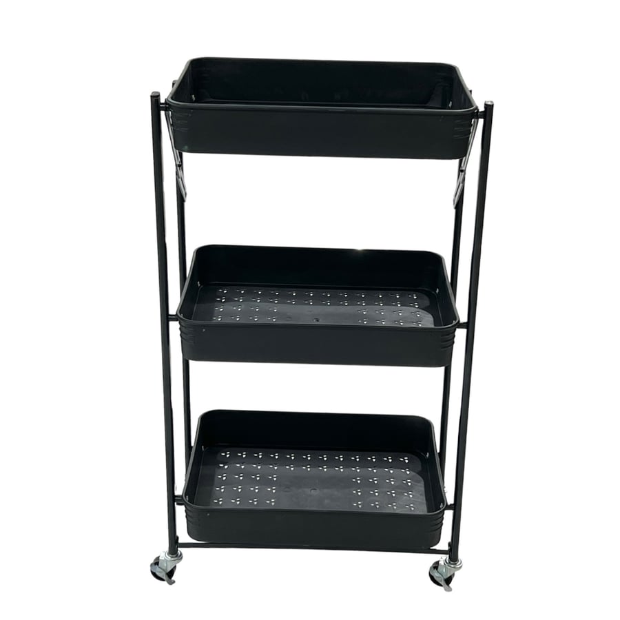 3 Layers Folding Organizer Trolley with Wheels 31*18*12 cm YIIN MS210-132