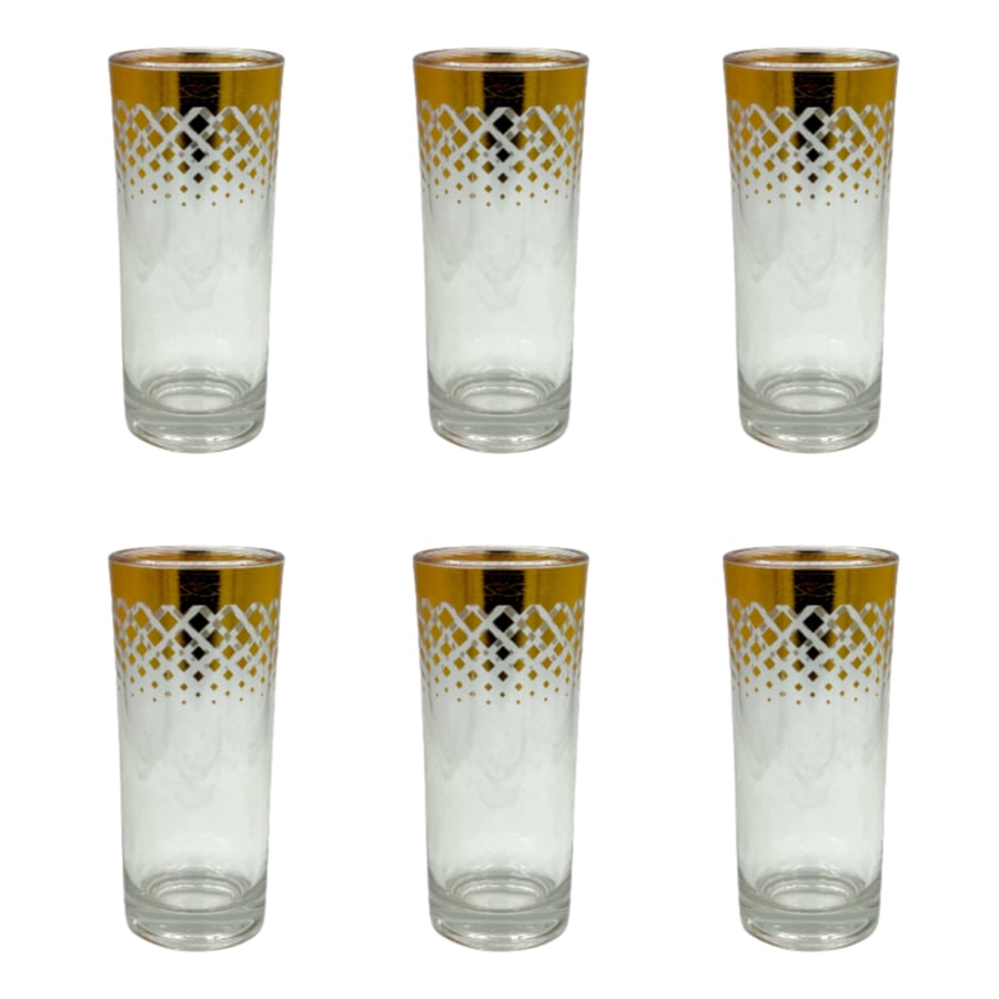 Set of 6 Glass Cups Z9036