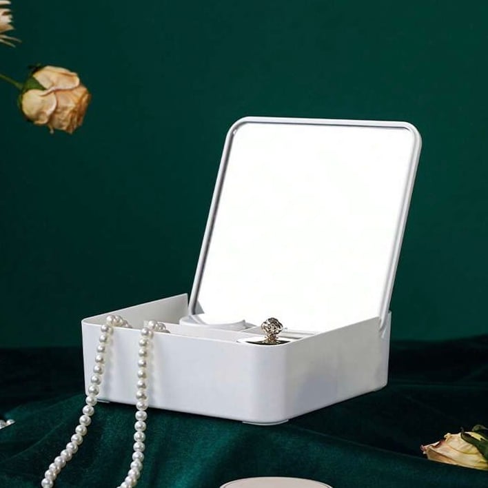 مرآة طاولة مع صندوق تخزين 2B2201-4