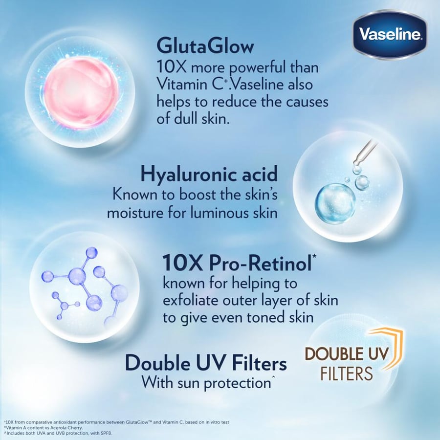 فازلين لوشن جلوتا هيا موحد اللون للبشرة 200 مل Vaseline
