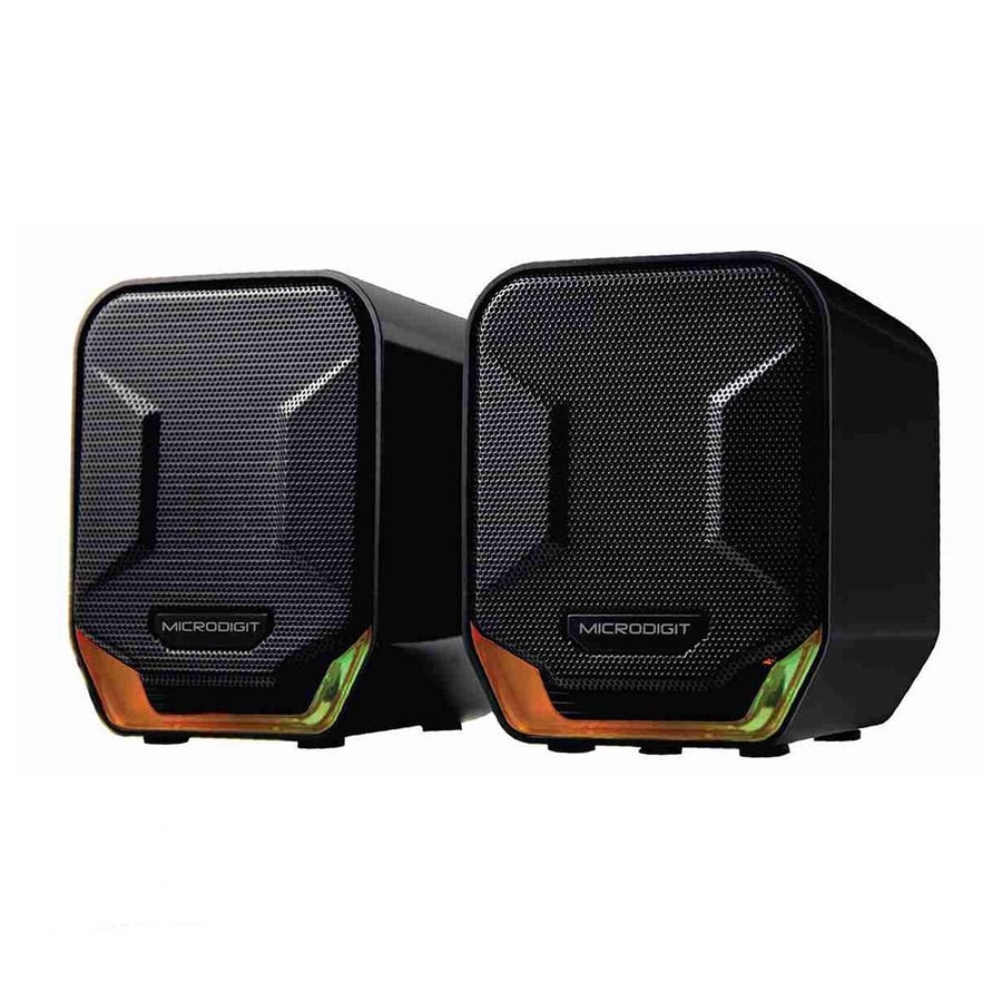 سماعة كمبيوتر سبيكر اضواء ملونة مدخل Microdigit MRS502MS - USB