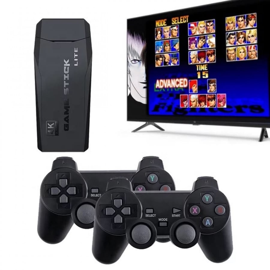 جهاز تشغيل ألعاب فيديو رقمية 4K مدمج مع وحدات تحكم لاسلكية 10200 لعبة 9 محاكيات 64 جيجا