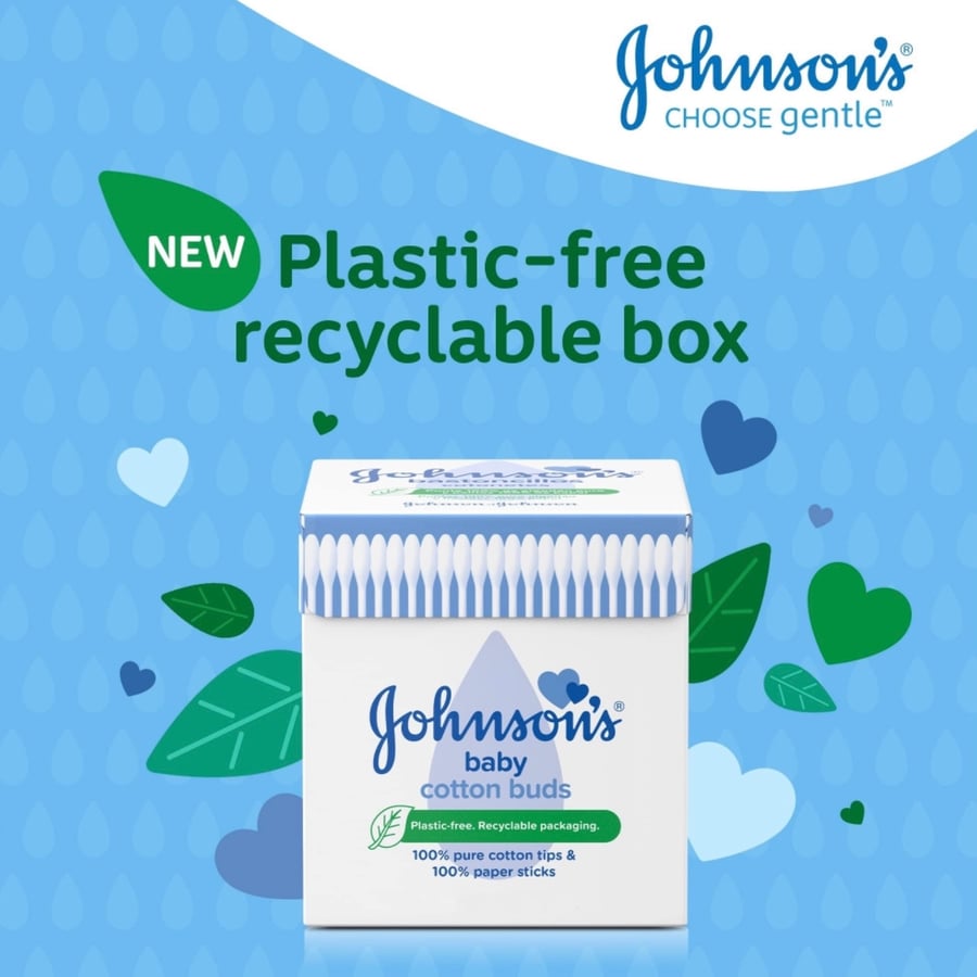 أعواد أذان قطنية للأطفال علبتين 300 عود قطني Johnson's