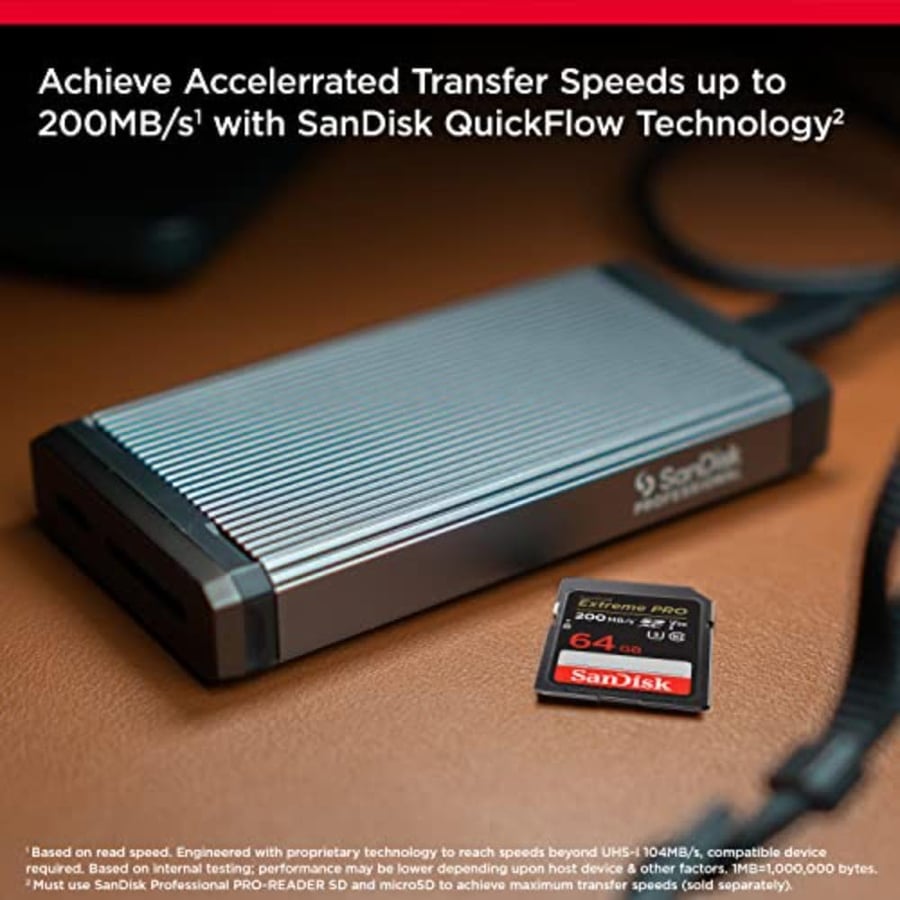 بطاقة ذاكرة كاميرا سعة 64 جيجا بايت ، سرعة 200 ميجابايت سانديسك SanDisk
