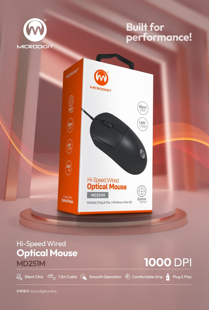 ماوس سلكي مايكروديجيت MD251M