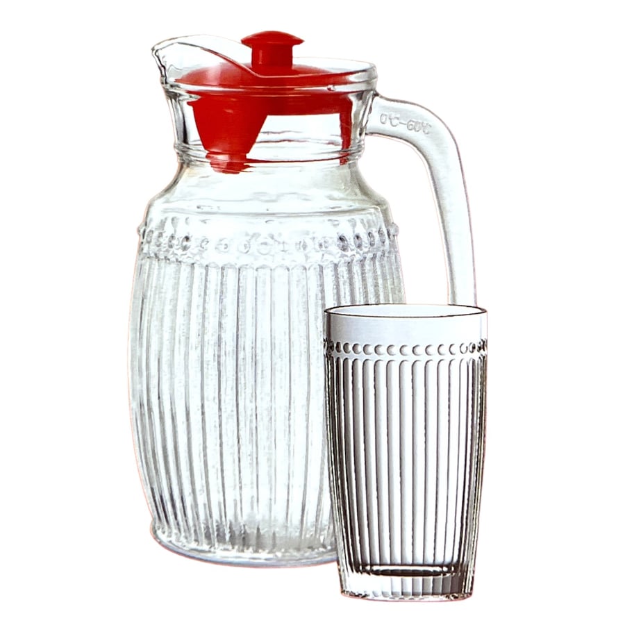 طقم ترمس زجاجي مع 6 أكواب 2 لتر Mister Home MH/60117