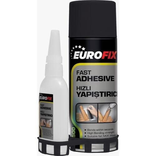 STRONG ADHESIVE GLUE WITH TOWEL SPRAY 100G + 400ML EUROFIX