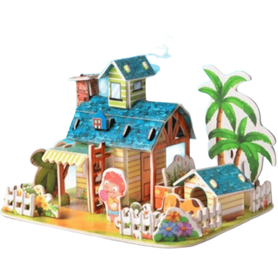 Jigsaw Puzzle - 3D House Model Assembly Kit 31 Pieces