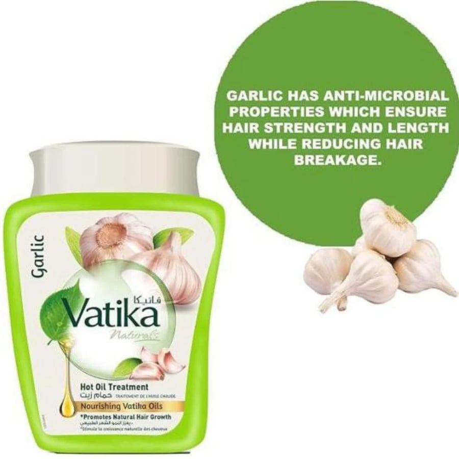 فاتيكا حمام زيت يعزز النمو للشعر الطبيعي بخلاصة بالثوم 500 مل Vatika