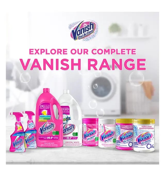 فانيش مسحوق غسيل الملابس مزيل البقع عن الاقمشة 500 غرام vanish