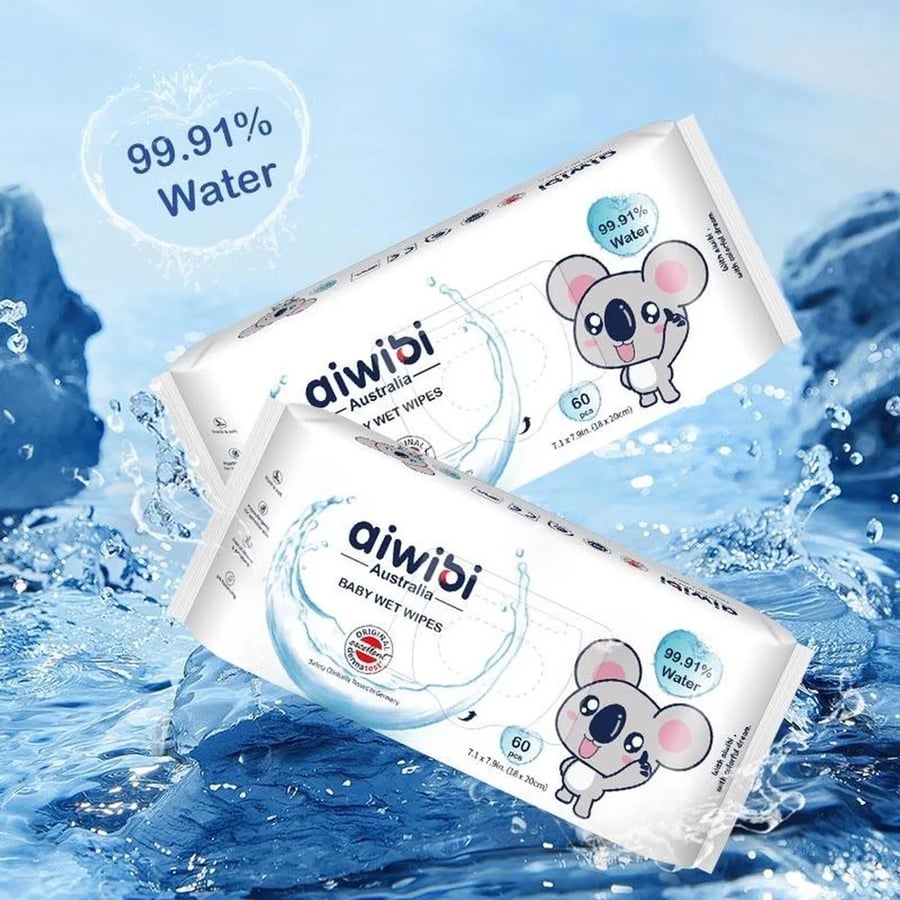 ايويبي مناديل مبللة للأطفال 60 منديل aiwibi
