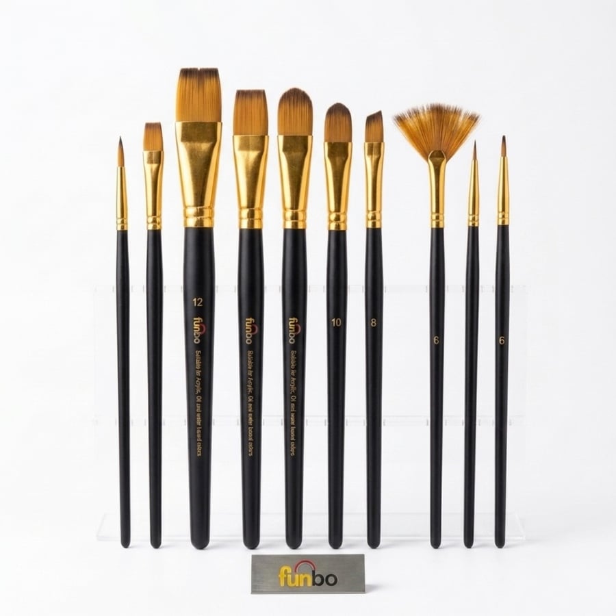 طقم فرش رسم 10 قطع أسود funbo FO-BR-FFR-AST-01