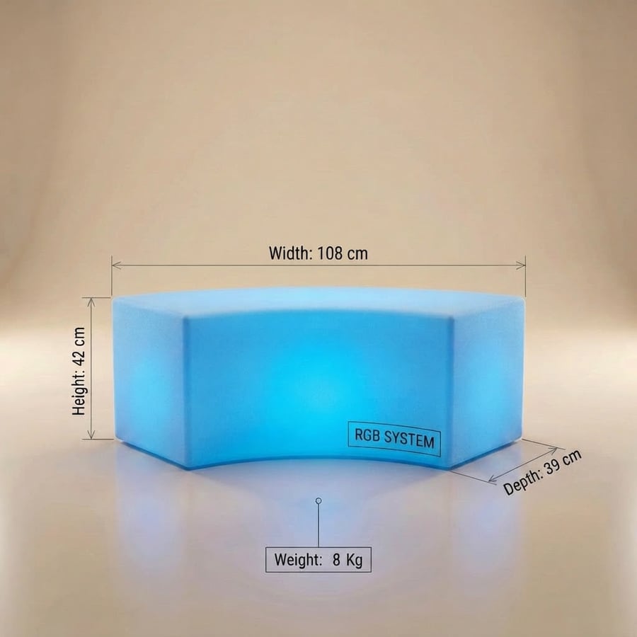 Half-circle RGB chair