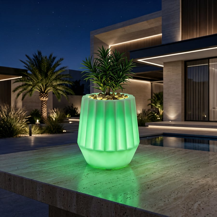 حوض زرع بلوم مضيء RGB مقاس صغير