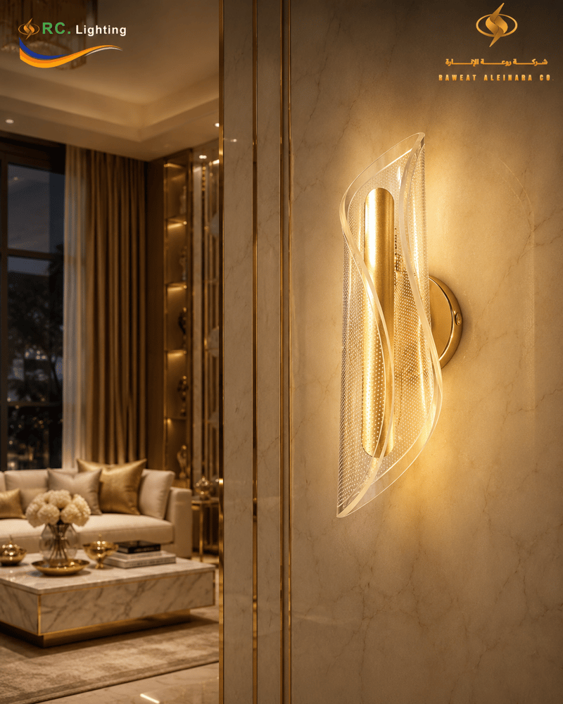 ابليك LED موج ذهبي 3 ألوان من RC Lighting