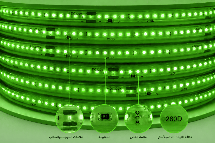 شريط لاصق مباشر 50 متر مثلج اخضر