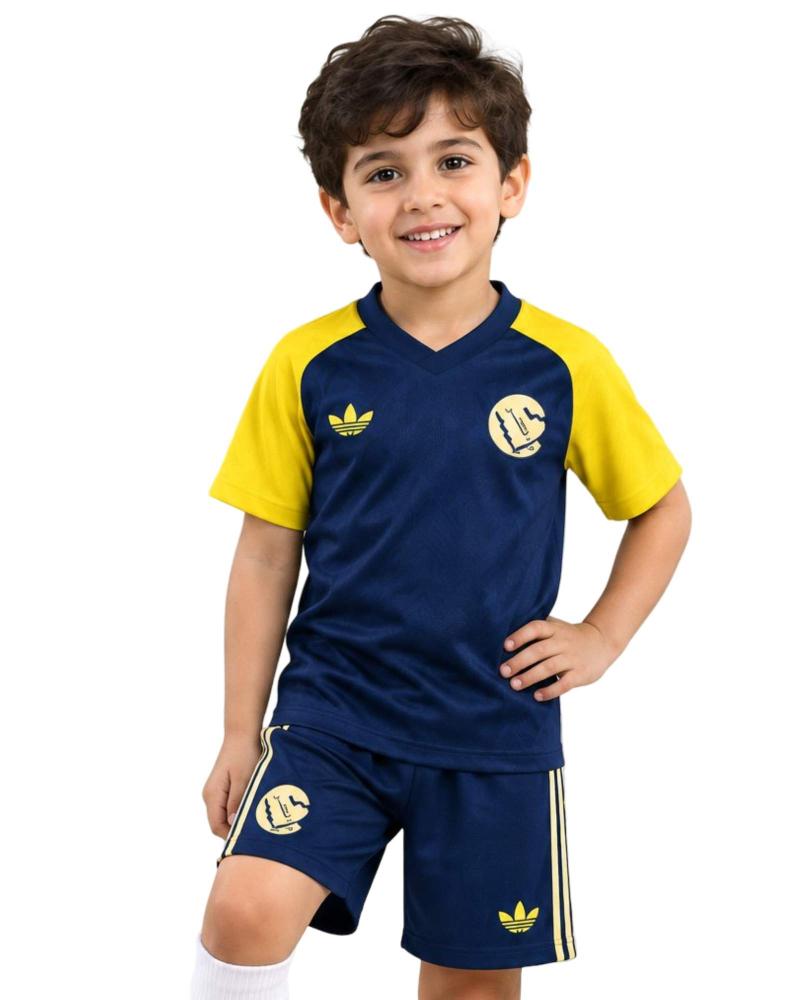 طقم اطفال احماء نادي النصر الجديد 2027 نسخة الاعبين