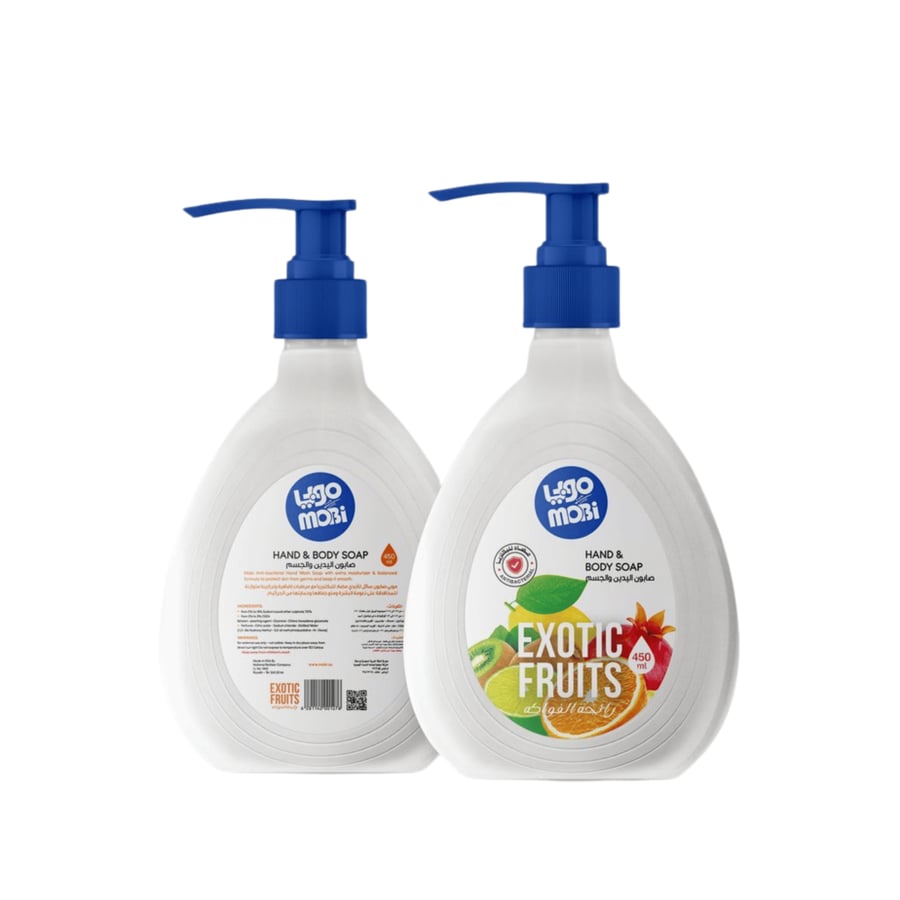 Liquid hand and body soap - fruity scent | 450ml 12 bars