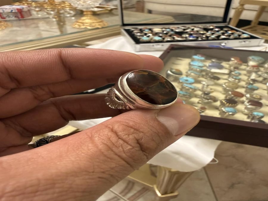 خاتم عقيق مزعفر