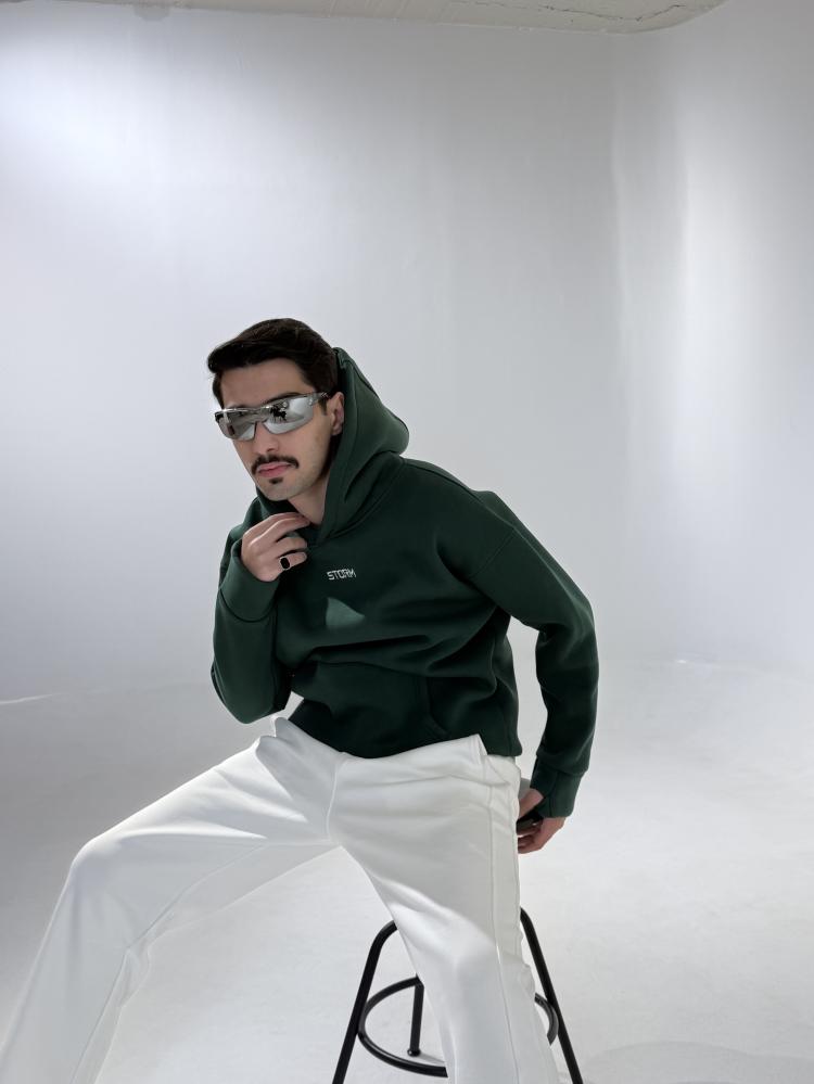 بلوفر زيتي - Green Hoodie