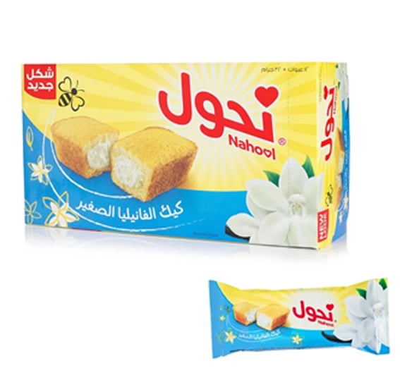 نحول كيك مني رول بالفانيلا 28 جم 12 حبة