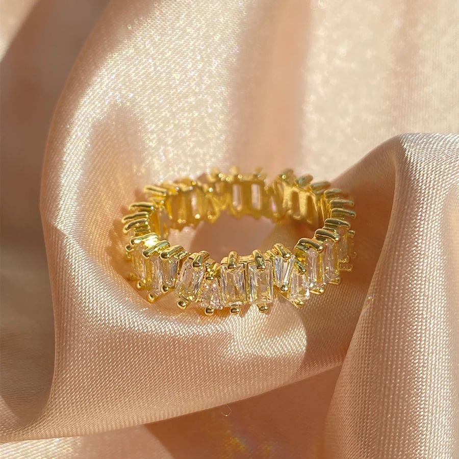 خاتم رغيف فرنسي 18K ذهبي كلاسيك