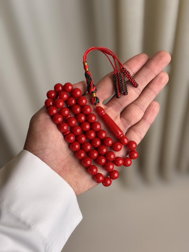 سبحة بكلايت عنابي شكة احمر مع اخضر