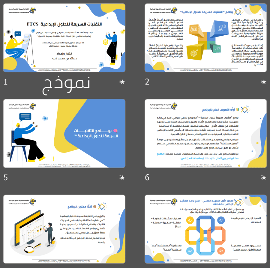 التقنيات السريعة للحلول الإبداعية FTCS© | عرض استثنائي!