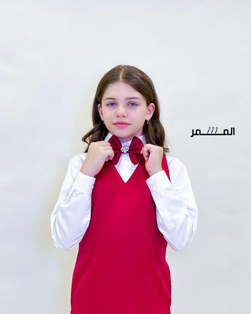 Tie - Bow with crystal - Dark pink