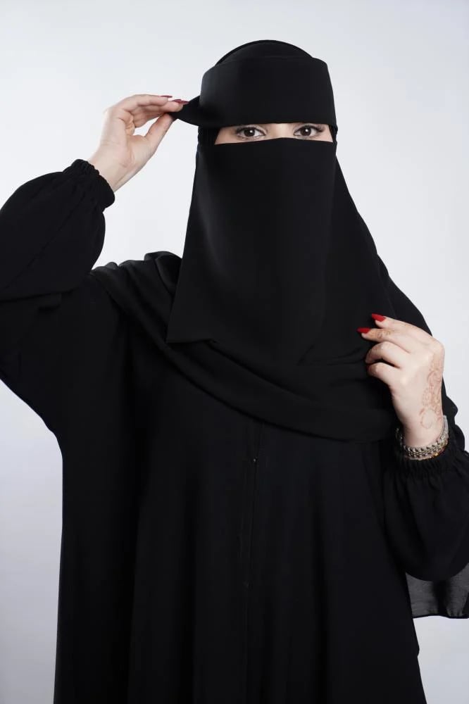 (3)  طرح مبطنة ربع قطن + نقاب ملكي