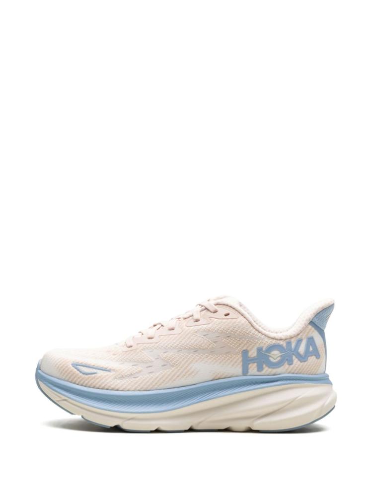 HOKA Clifton 9 "Oak/Alabaster" sneakers