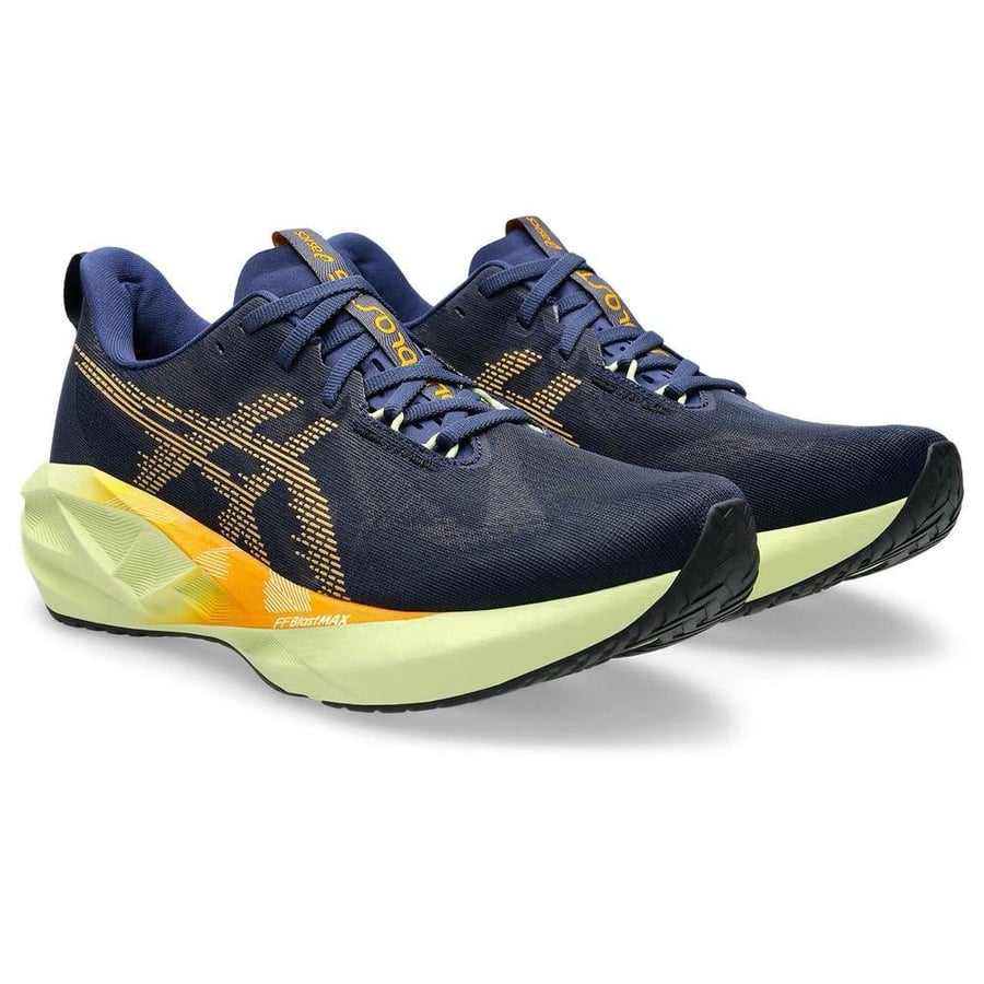 ASICS NOVABLAST- Navy Blue with green and orange