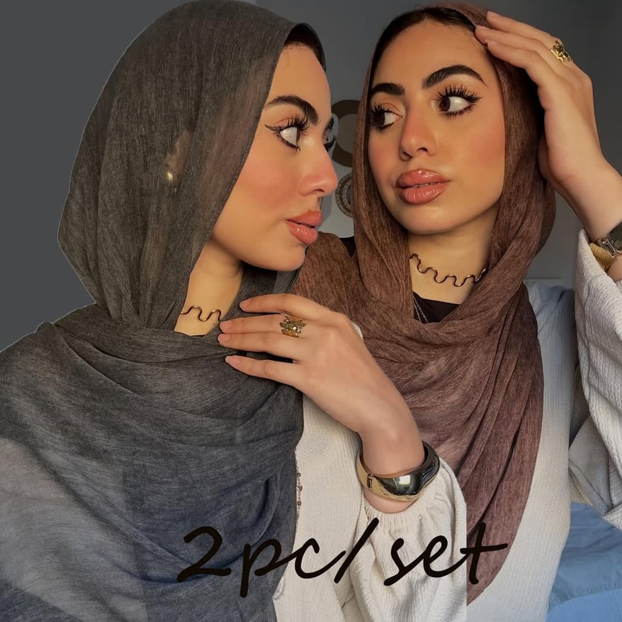 طقم وشاح قطعتين ناعم