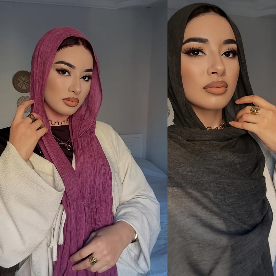 طقم وشاح قطعتين ناعم
