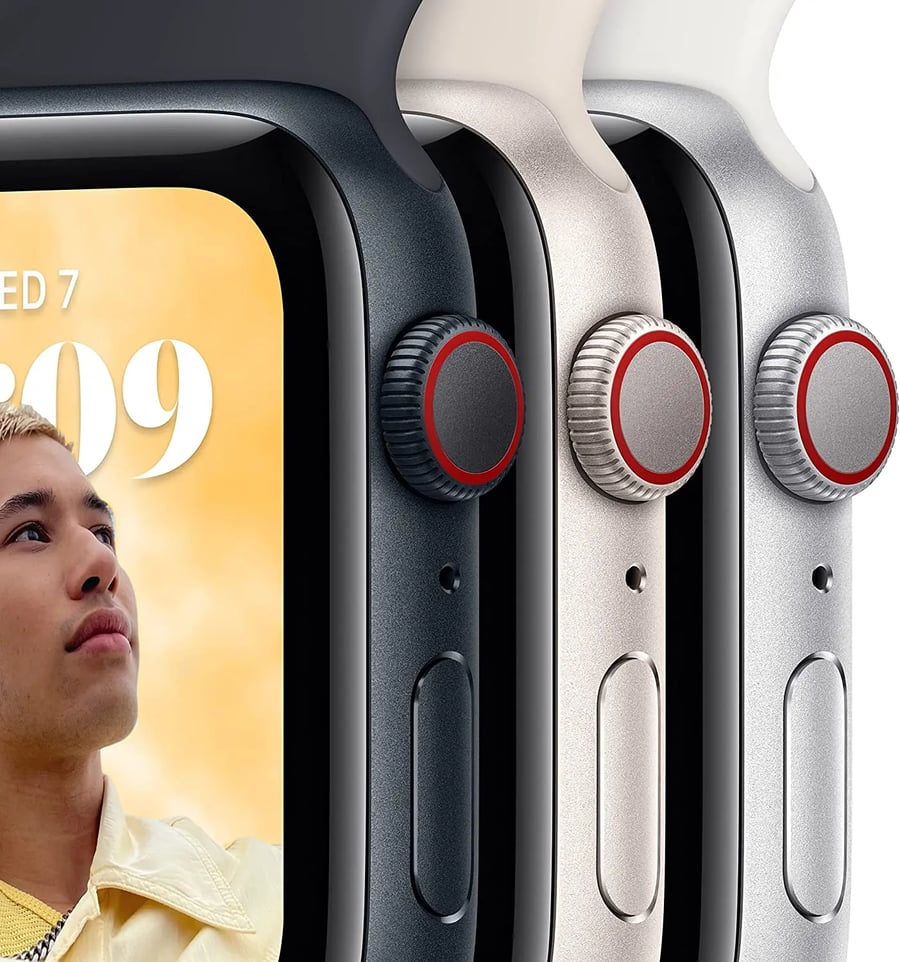 Apple Watch SE الجيل الثاني أصلية – علبة ألمنيوم مع سوار رياضي 40/44مم