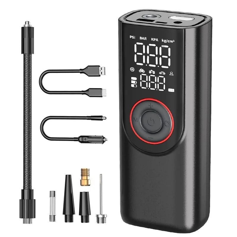 مضخة هواء لاسلكية محمولة 6000mAh سريعة للسيارة والدراجات
